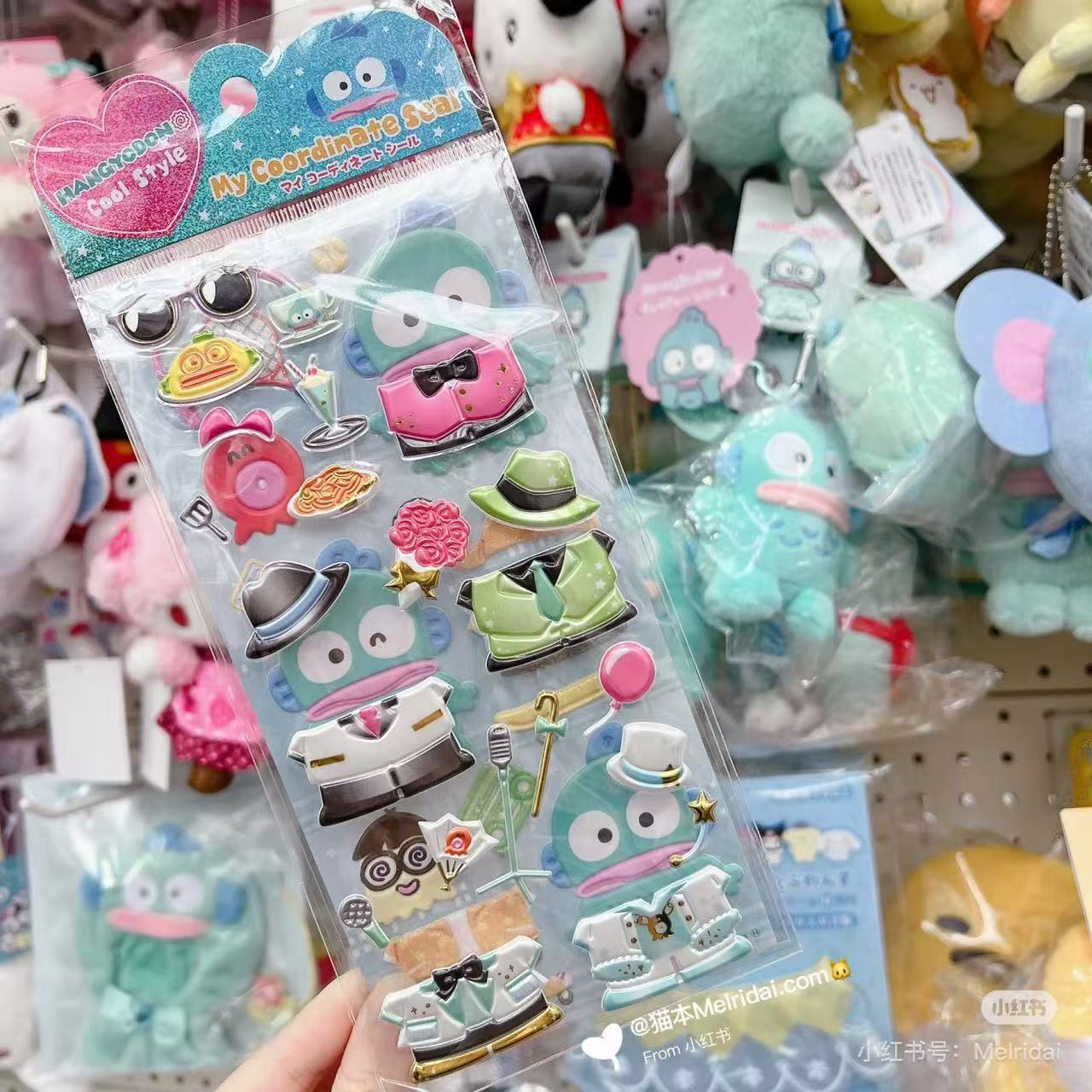 Sanrio|Dress Up Playing Sticker|95×195mm approx.