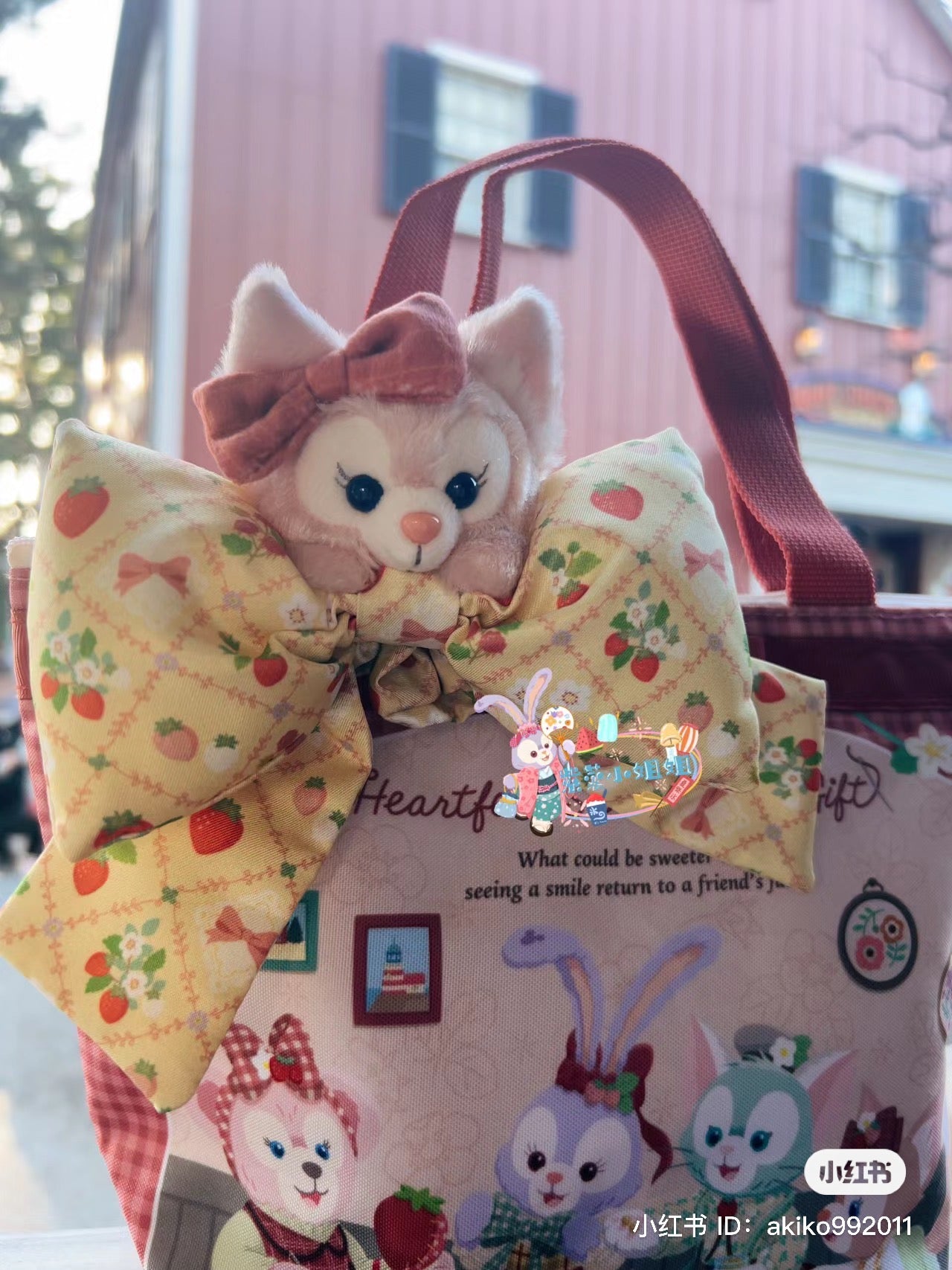 Disney迪士尼|草莓情人节限定贝儿发绳/也可系在手腕/包上当装饰