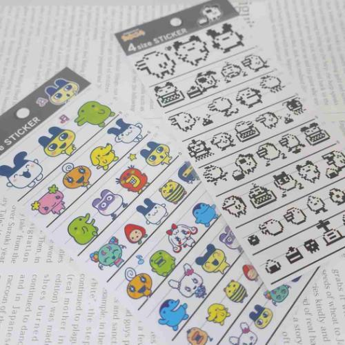 Tamagotchi拓麻歌子|Picture Book Sticker电子宠物角色复古豪华贴纸|约175×90×1mm