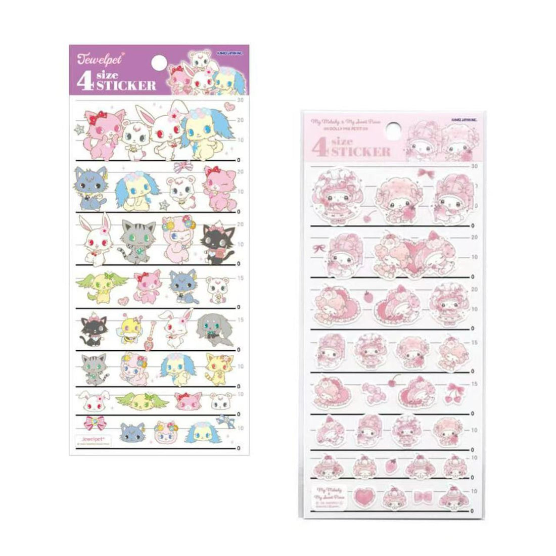 Sanrio|4-Size Stickers|H205 x W95 x D2mm approx.