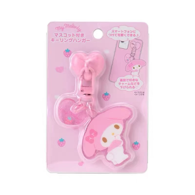Sanrio|Keyring Hanger with Mascot|4×0.5×4.7cm approx.