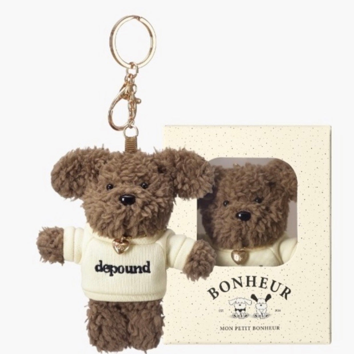 Depound|8周年限定可爱软趴趴卷毛挂件/包挂/金爱心项链/带礼物包装盒/送礼首选