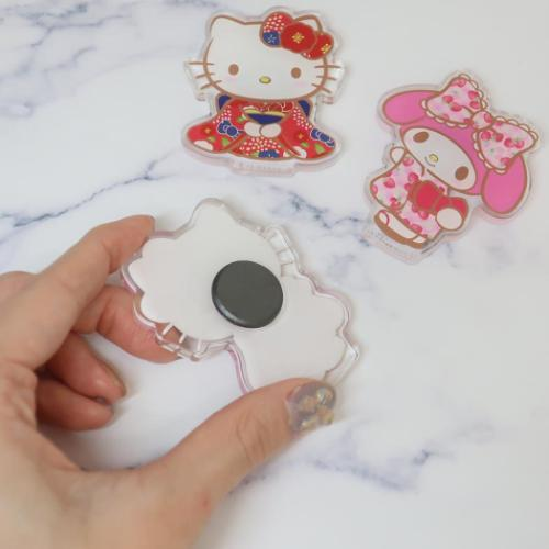 Sanrio|hello kitty & My Melody Patterns Magnet| 0.7 x 4.5 x 5.3cm approx.