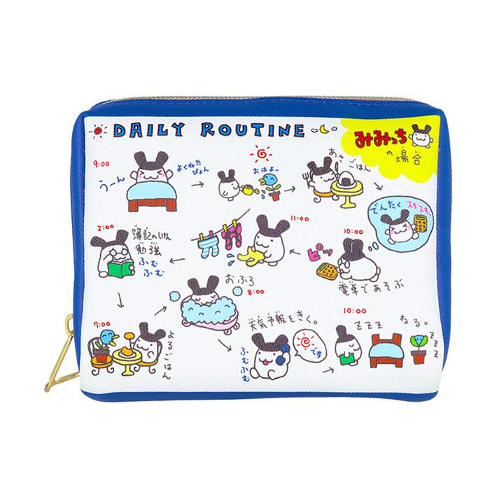 Tamagotchi拓麻歌子|Pouch 2024 Sunstar 电子宠物可爱图案PVC收纳包/化妆包/正反面都可爱|约W135 x H105 × D80mm