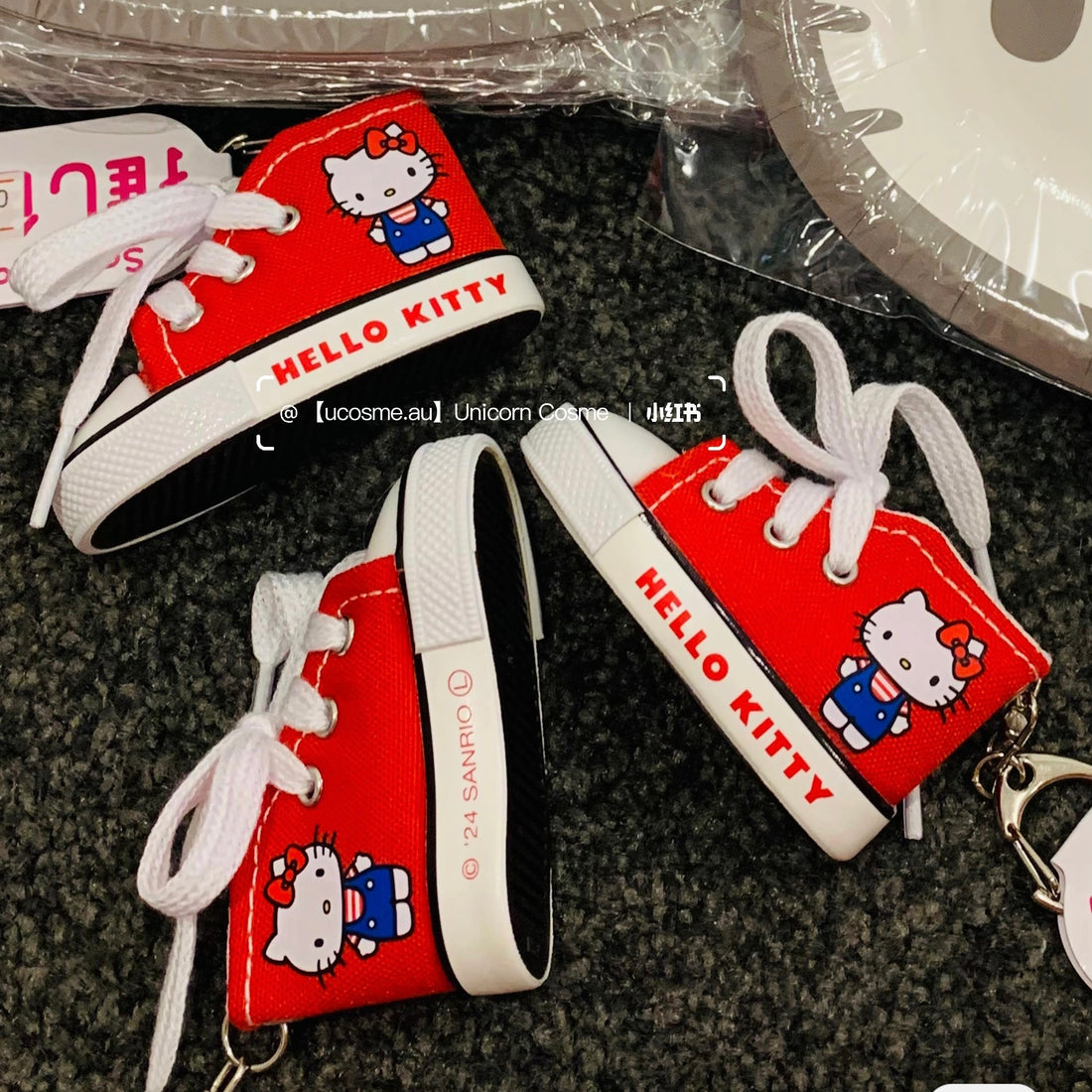 Hello kitty凯蒂猫|超可爱帆布鞋钥匙扣|1枚入