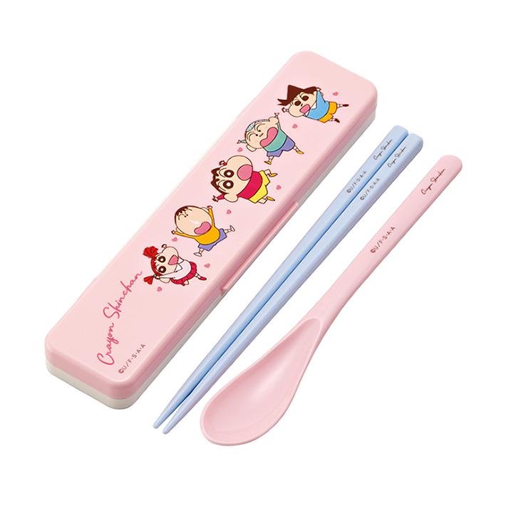 Crayon shin-chan|蜡笔小新抗菌日本制抗菌耐热筷子/勺子二合一套装/洗碗机/微波炉可用|约18cm