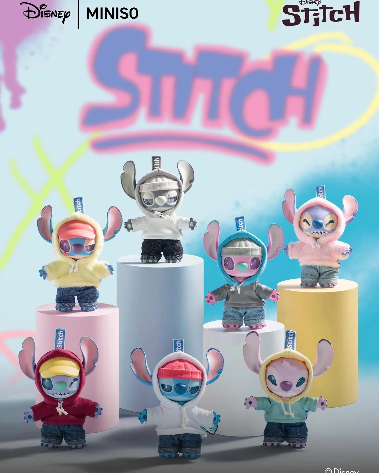 Disney Stitch Genz Series vinyl Doll Keychain Blind Box