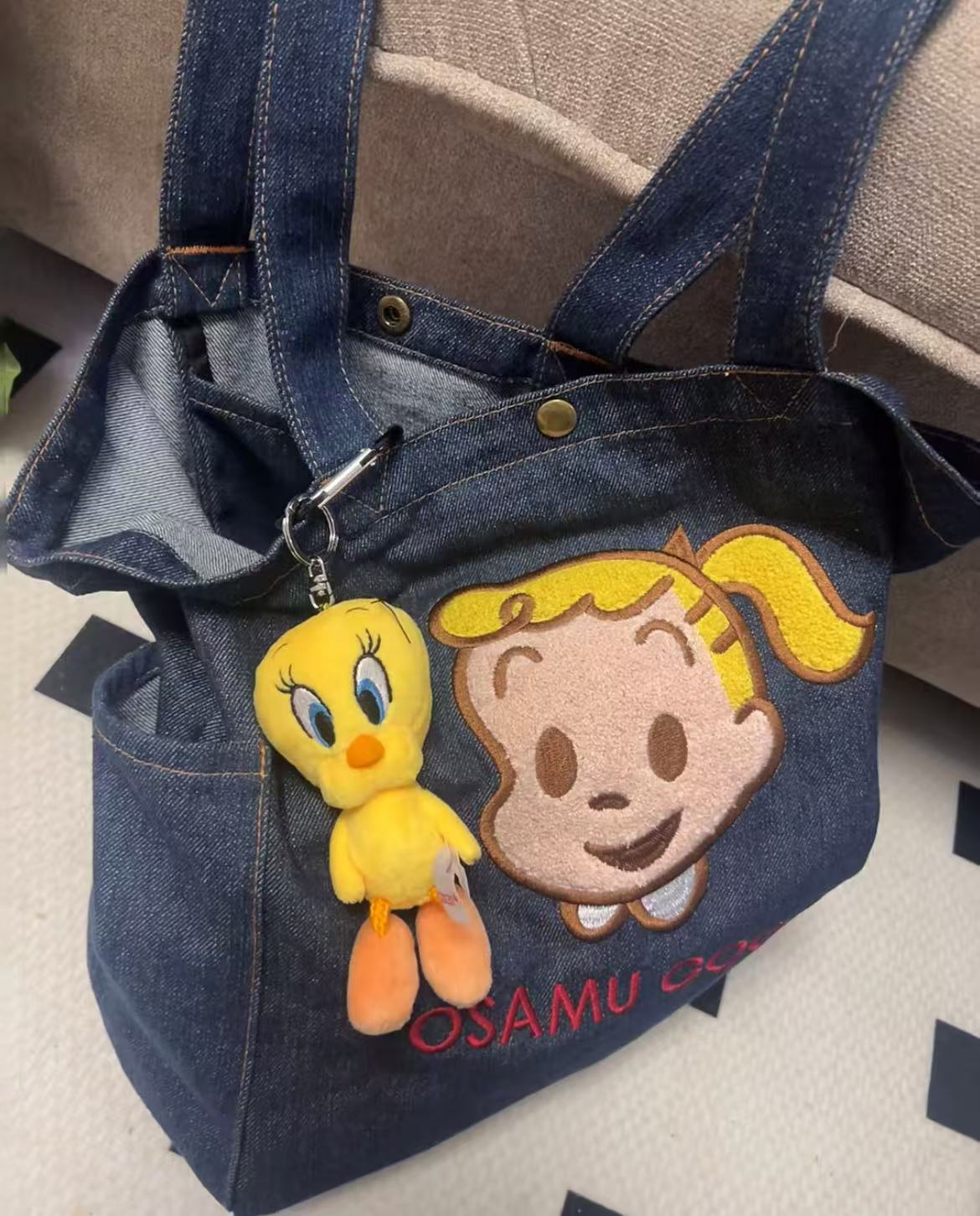 Nici|Tweety Bird Mascot Holder /Plush Keychain|Height 13cm approx.