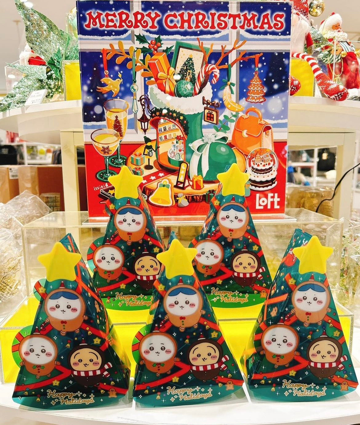 chiikawa吉伊卡哇|摇摆圣诞树糖果礼盒/伴手礼|30g/横幅119×高さ180×奥行き53(mm)【25.08】