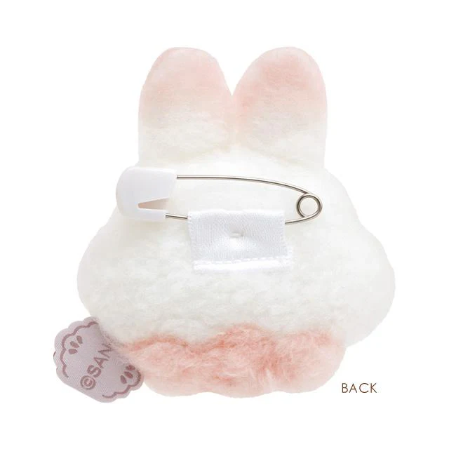 SANX|棉花糖兔兔玩偶脸胸针|约H105 x W95mm