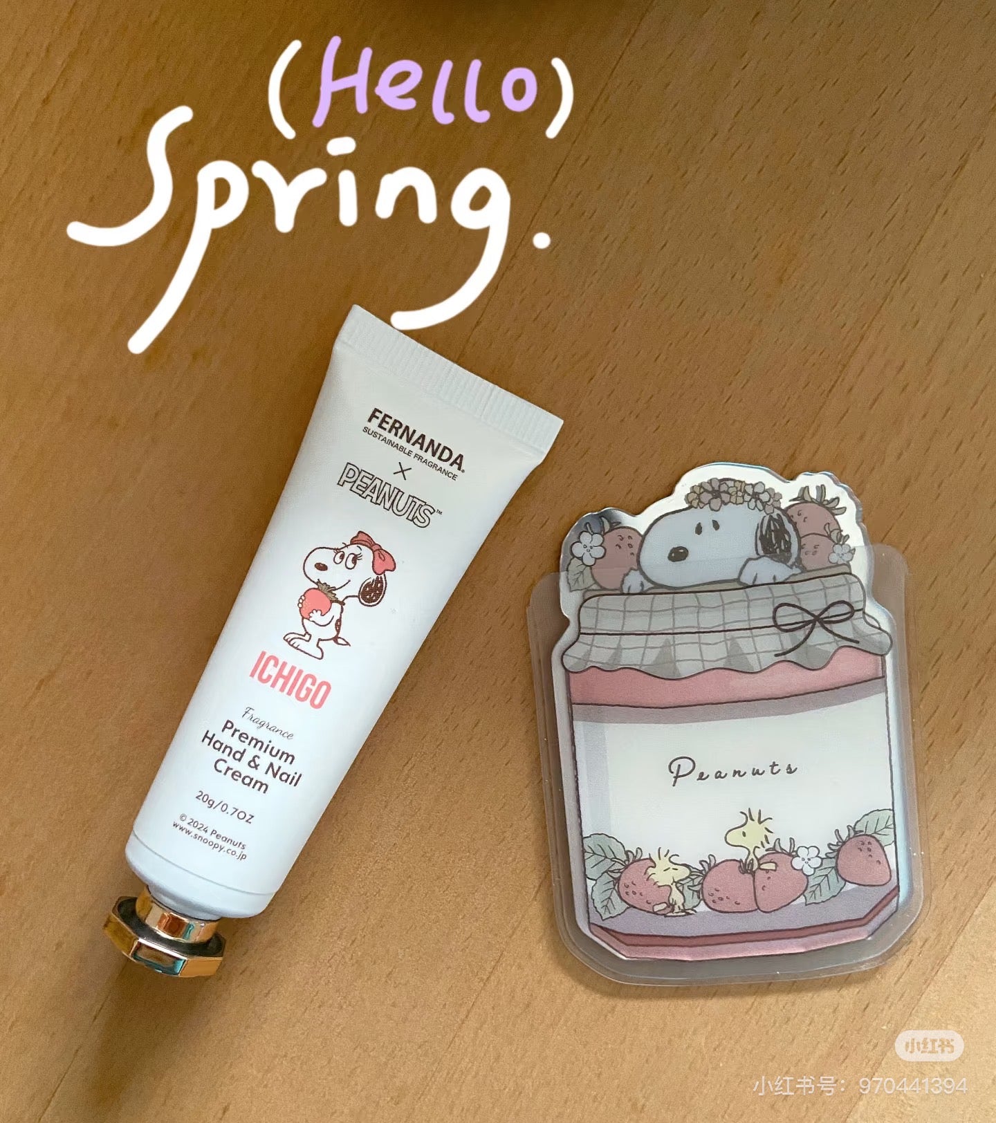 SNOOPY|PEANUTS Hand Mirror Card|64x76x1mm approx.