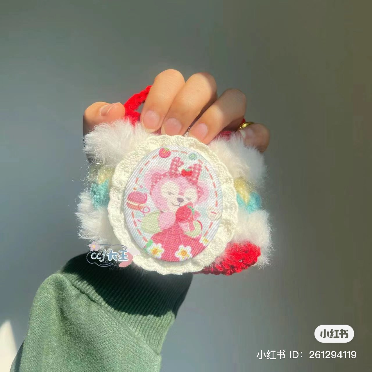 Disney迪士尼|东迪草莓情人节限定布制蕾丝边徽章盲盒/胸针/也可当挂饰/共5种|1枚入