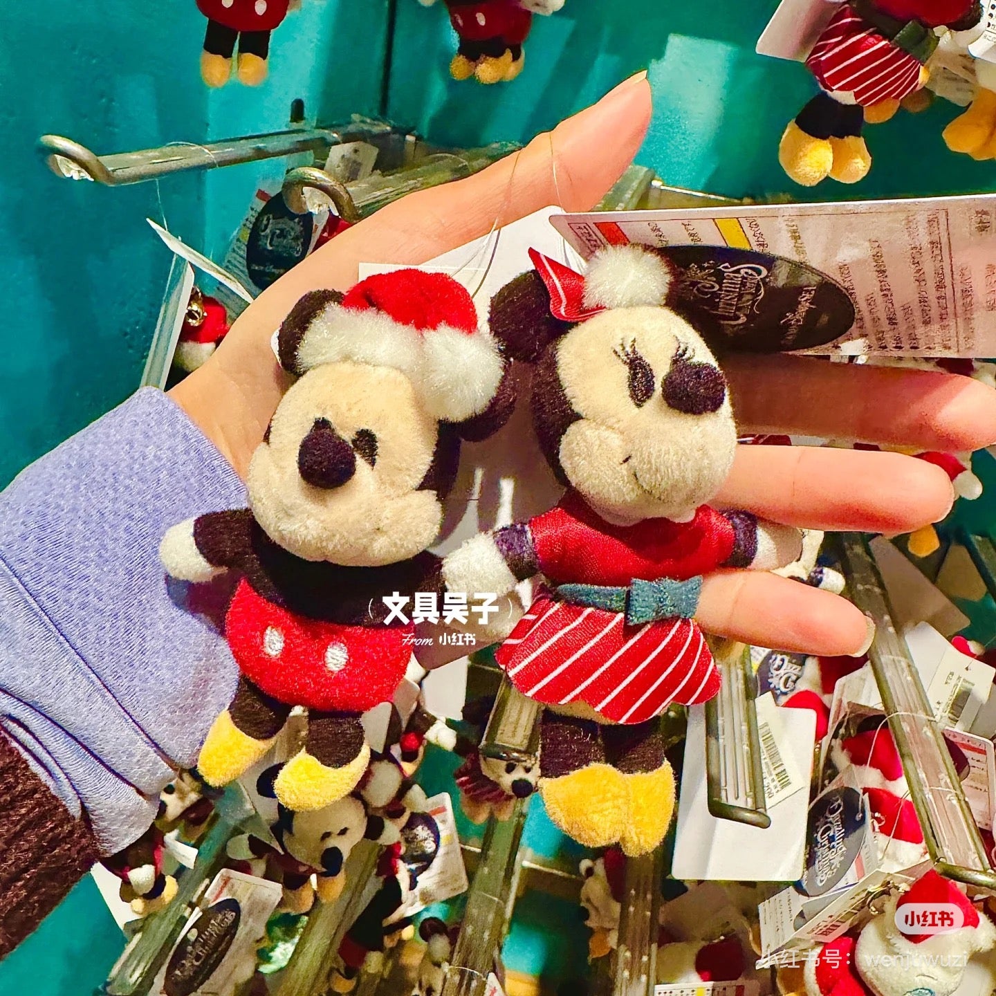 Disney迪士尼|东迪2024圣诞限定 mini毛绒挂件/吊坠/拉链头/手机扣