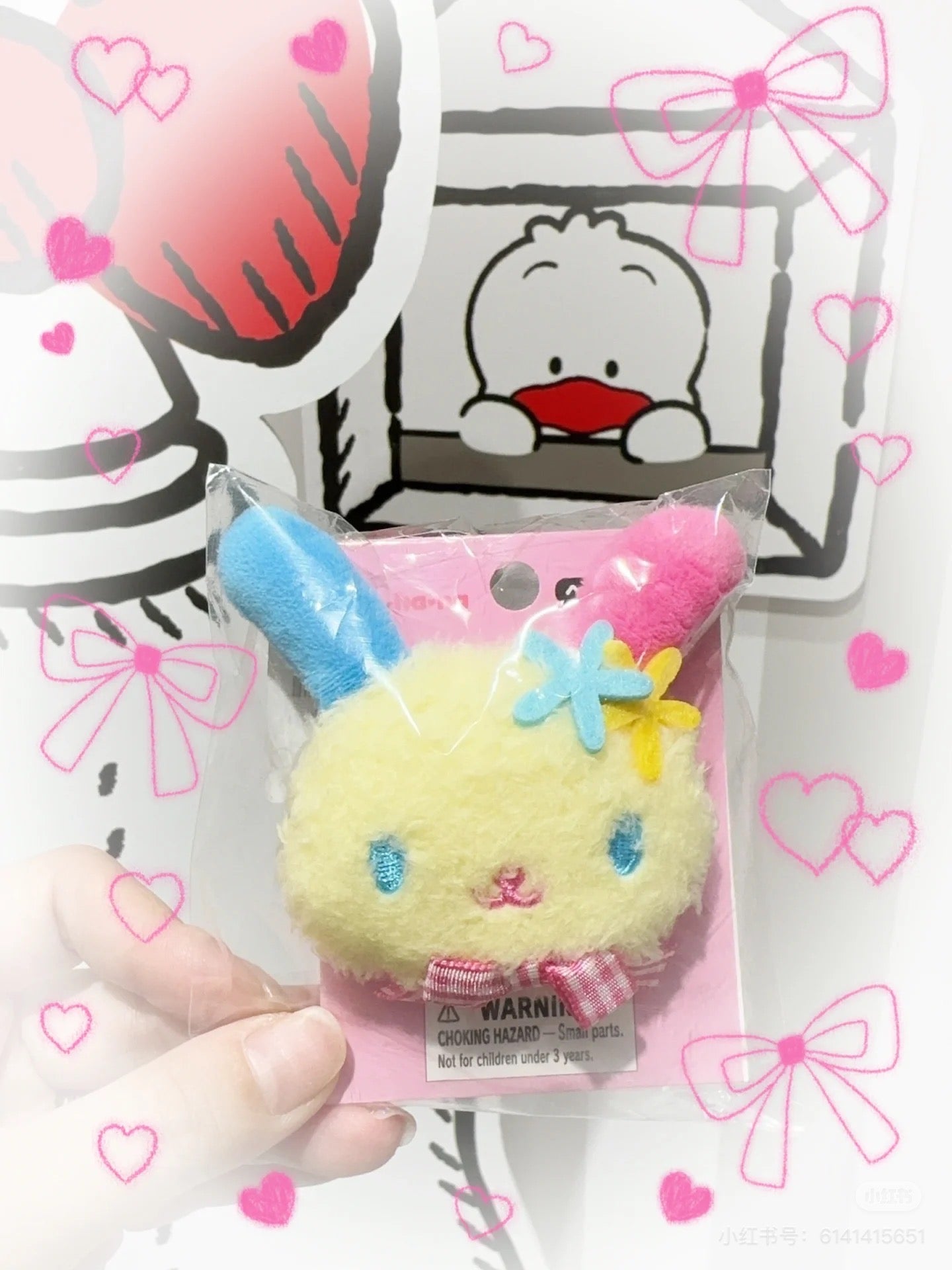 Sanrio|Face-shaped Hair Clip|8.7×2.5×6.5cm approx.✔️