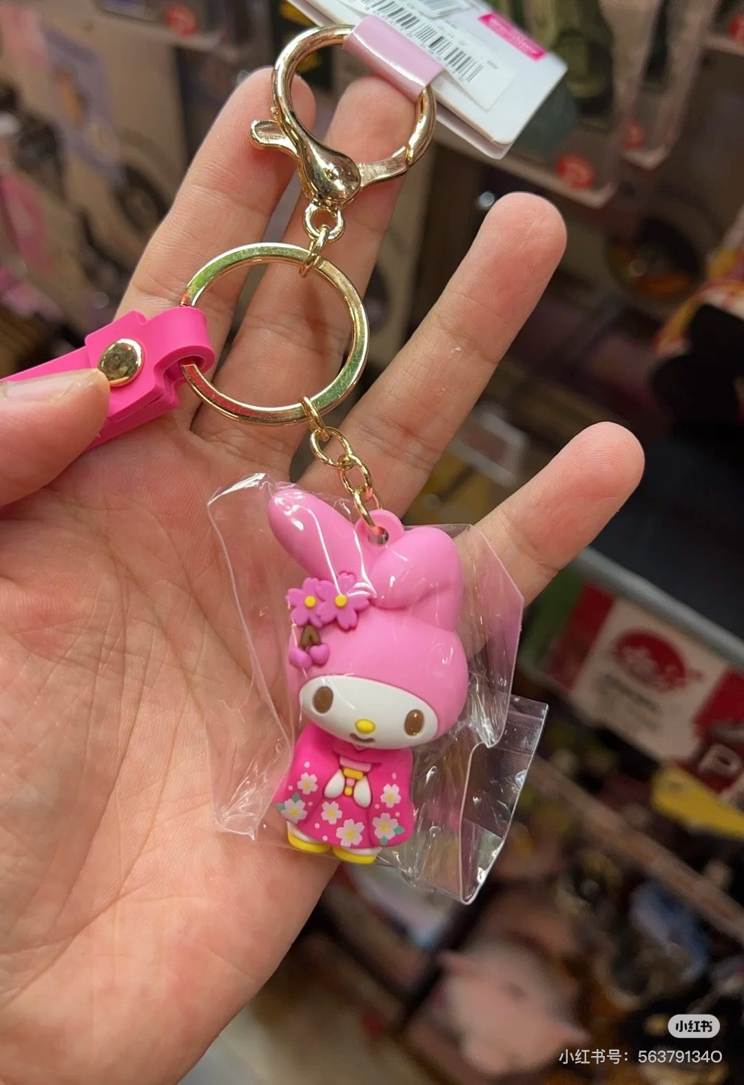 Sanrio三丽鸥|Characters Rubber Three-Dimensional Key Holder软橡胶钥匙扣|约幅3.2×奥行2.5×高さ5cm