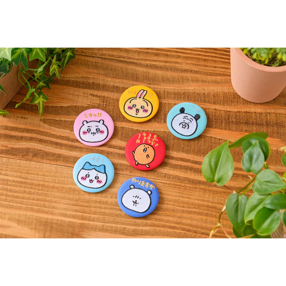 Nagano|chiikawa Embroidery Can Badge|50×D5mm approx.