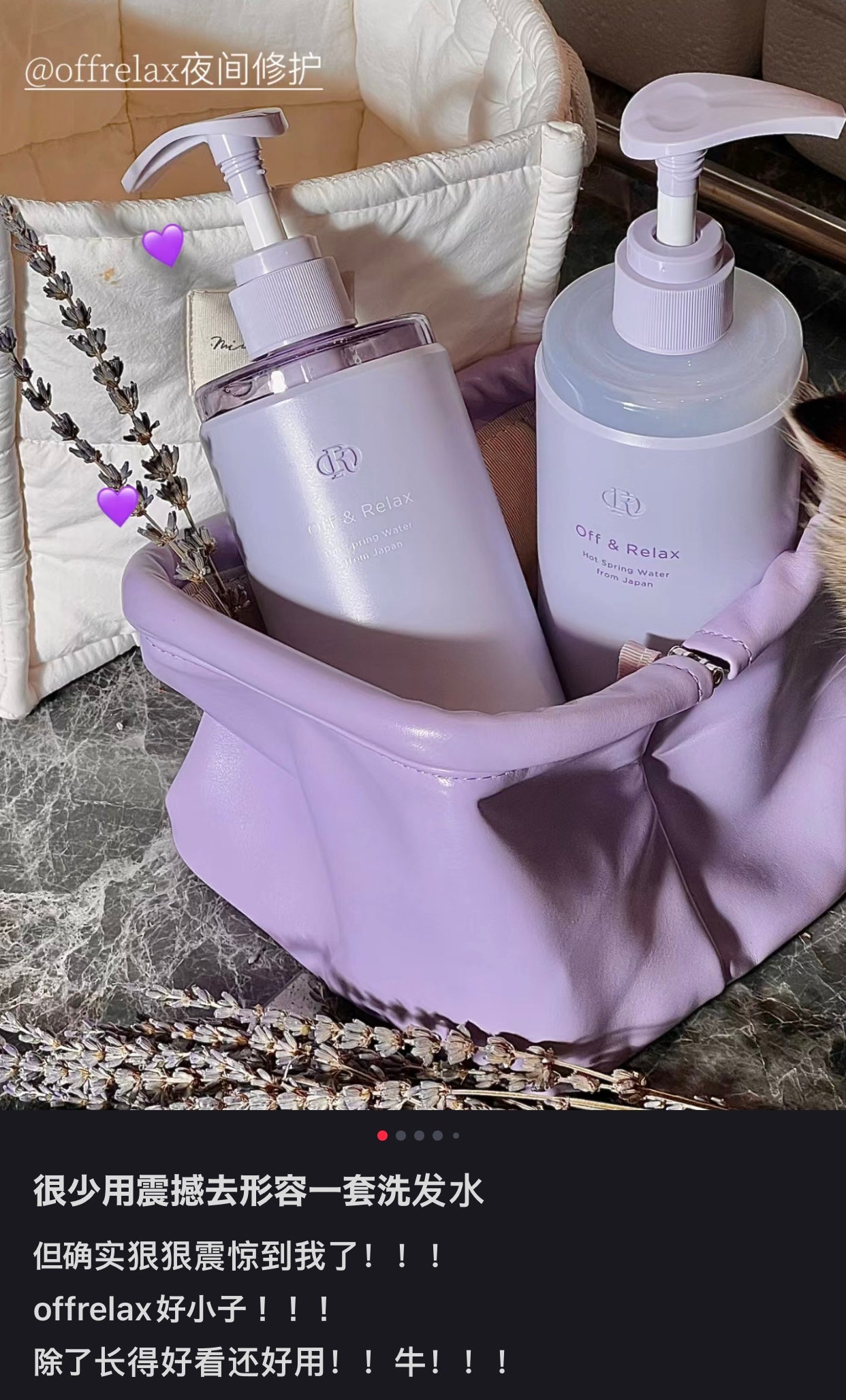 Off & Relax|OR紫色香氛夜间修护系列/舒缓紧绷头皮/柔顺光泽感up/适合受损/烫染/干枯发质用洗发水/改善发质/前调小苍兰/中调紫罗兰/铃兰/蜜桃/草莓/尾调琥珀/檀木|460ml