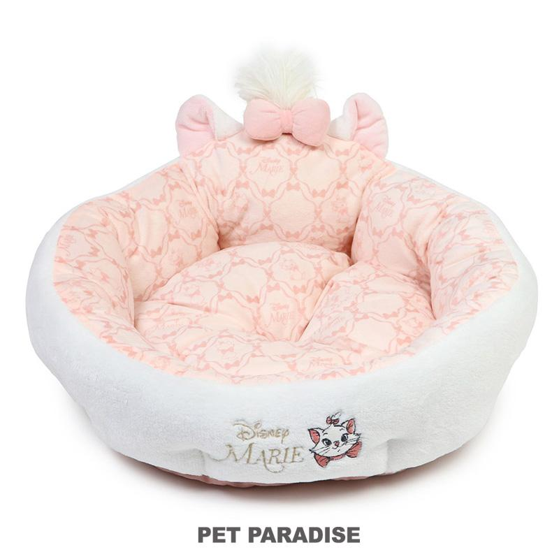 Disney迪士尼|玛丽猫圆形可爱宠物床/带猫耳朵|直径:约45cm 高20cm
