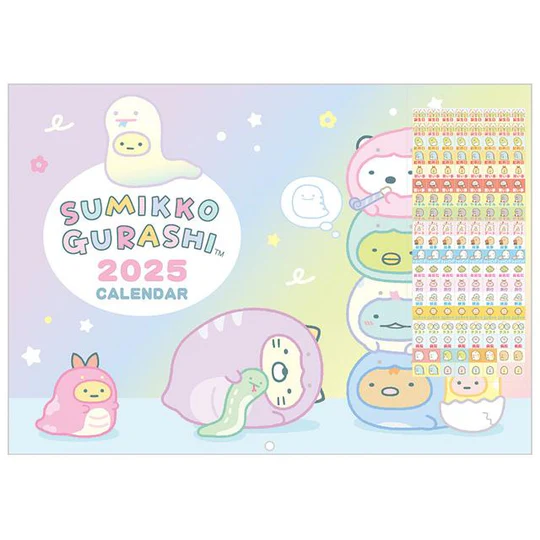 Sumikko gurashi角落生物|San-X2025蛇年翻盖日历|约210 x 297 x 3mm