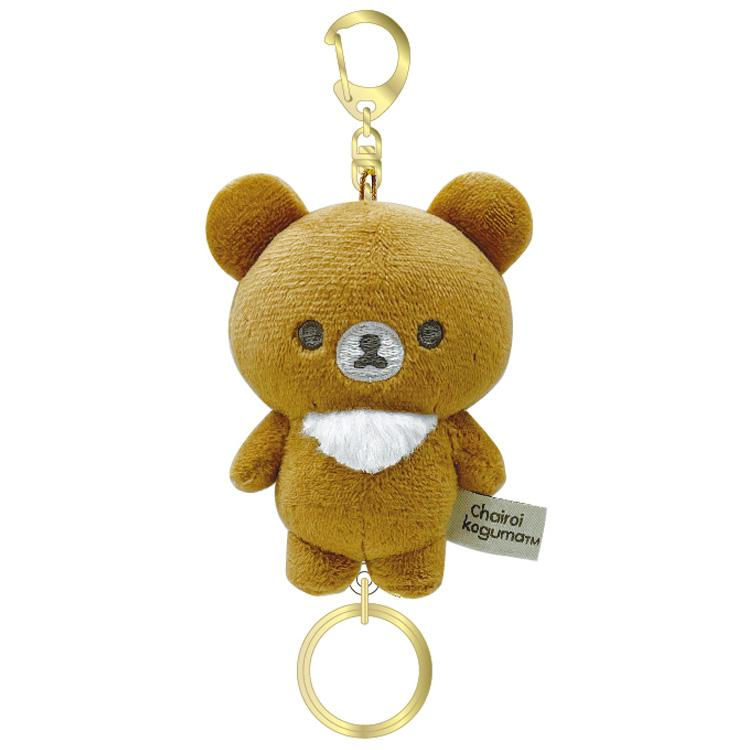 Rilakkuma|Fluffy Reel-Attached Mascot Holder /Plush Keychain|H110×W80×D55mm approx.