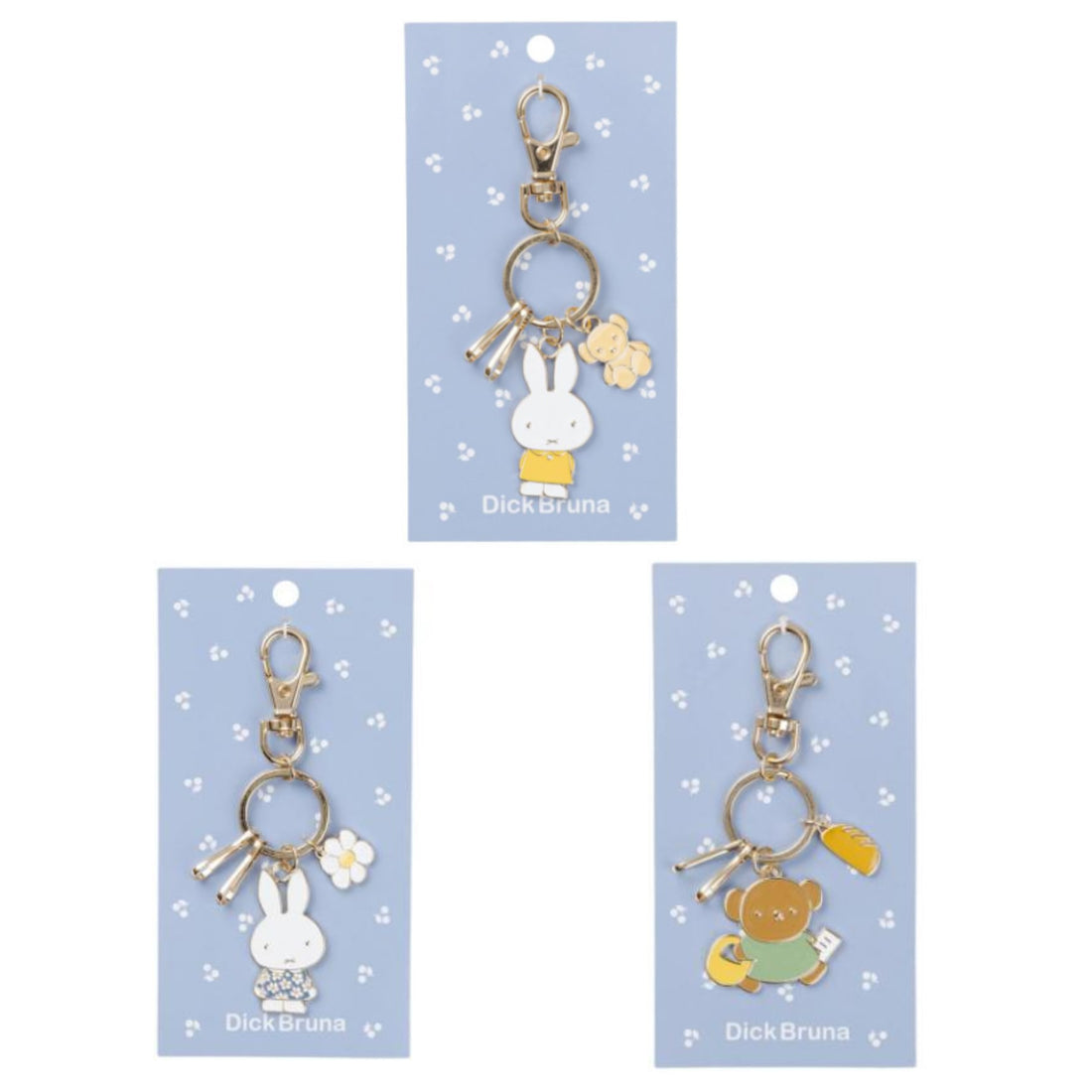 Miffy|Metal Keychain/Keyring|38×108×2mm approx.
