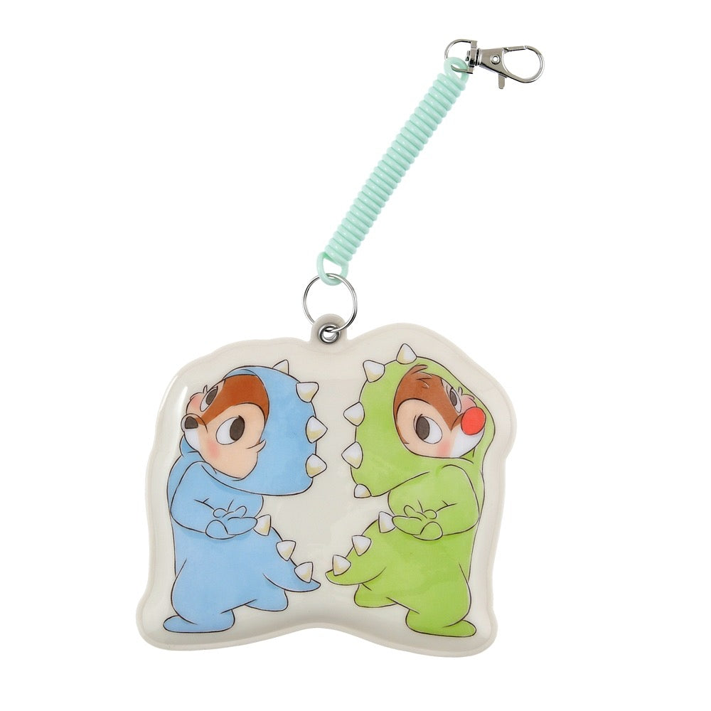 Disney|奇奇蒂蒂小龙换装挂件式可伸缩卡包|縦約11.7×横12.8×厚み0.5(cm)
