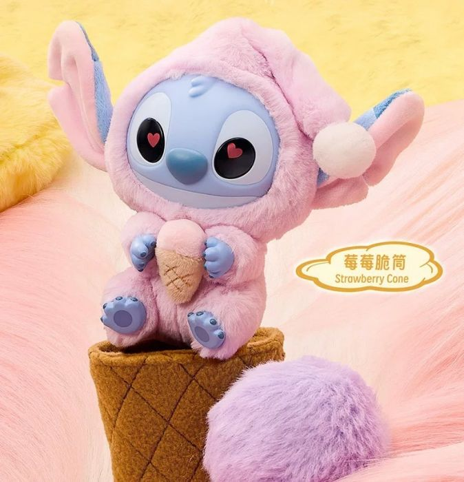 MINISO Disney Stitch Eat Something Before Sleep Series vinyl plush Keychain Blind Box