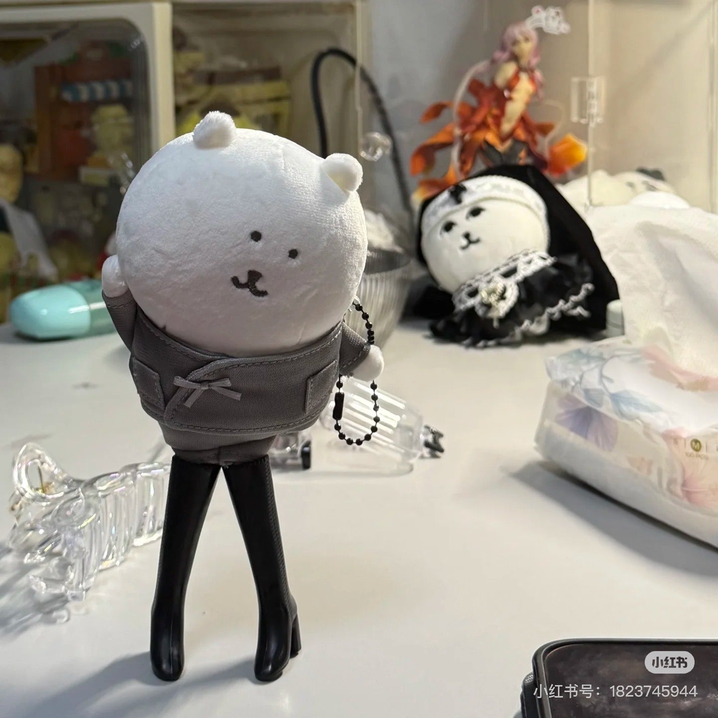 【limit 1】Nagano|Bear in Samue Mascot Holder /Plush Keychain|H90×W120×D65mm approx.