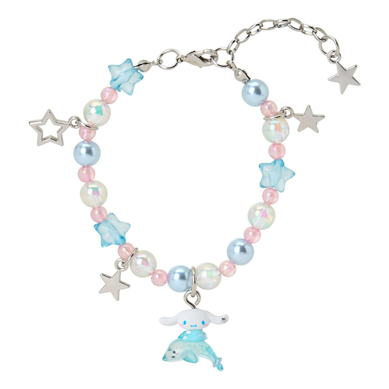 Sanrio|Shiny Dolphin Characters Beaded Bracelet with Charm|21×1cm approx.