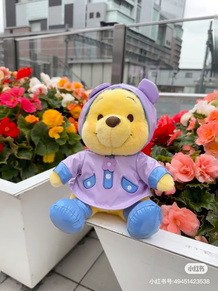 Disney迪士尼|雨衣噗噗/史迪奇玩偶/公仔/帽帽可脱|约高さ22×幅19×奥行き16(cm)