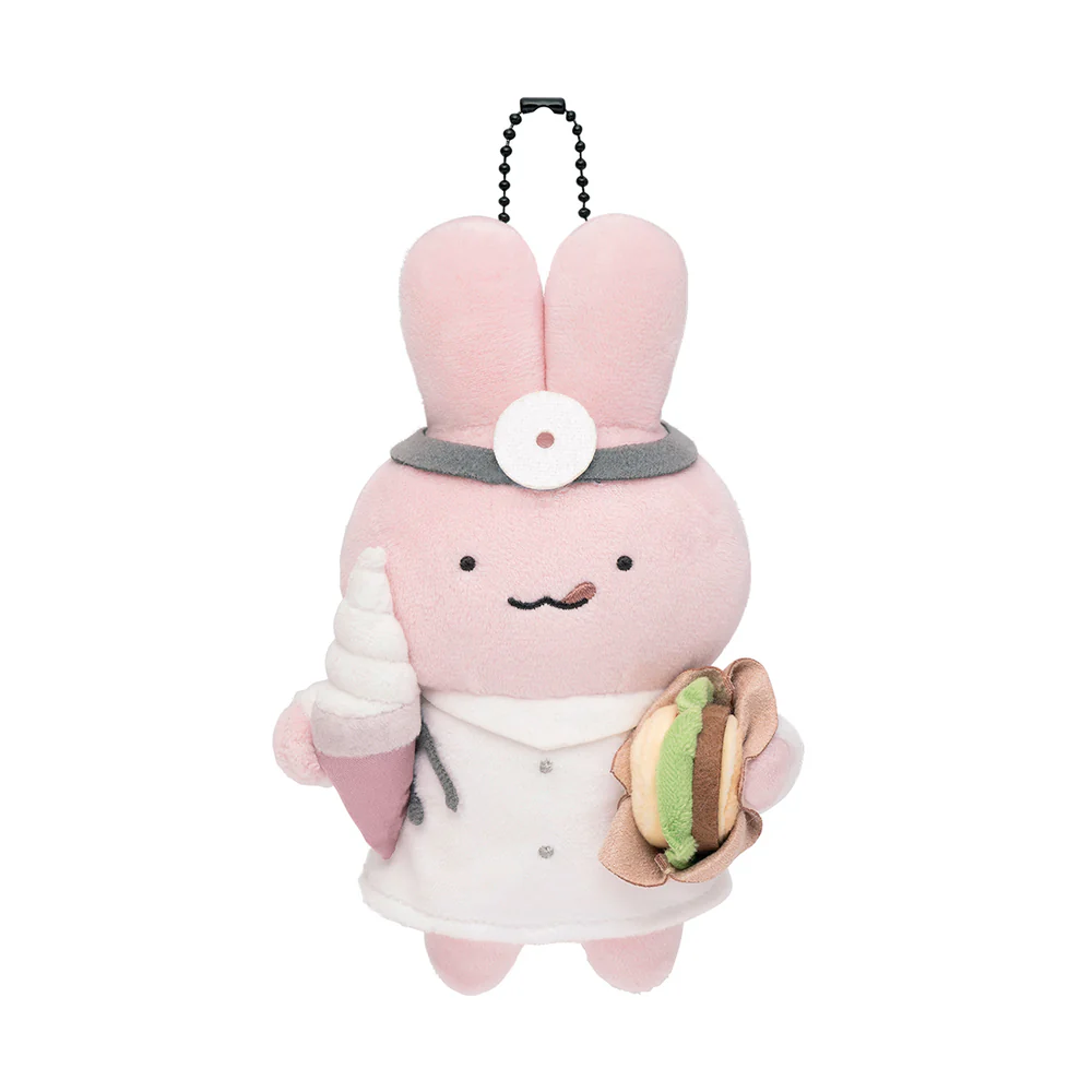 Sanrio|White Tiger and Black Tiger Prawn Character doctor rabbit Mascot Holder /Plush Keychain|H155×W140×D75mm approx.