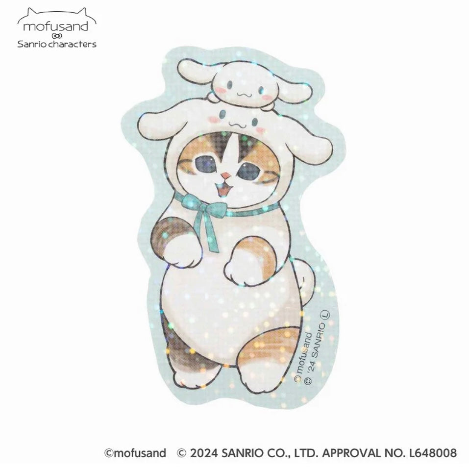 Mofusand|Sanrio联名限定鲨鱼猫Freshly Caught新鲜采摘系列细闪贴纸盲盒/全13种|1枚入