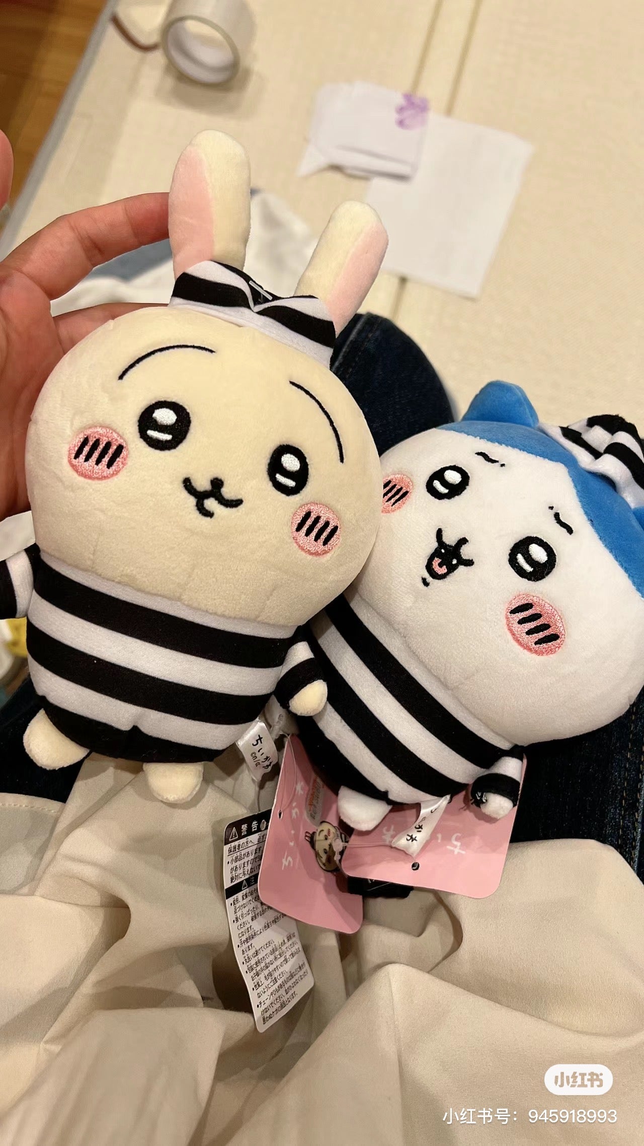 Chiikawa 吉伊卡哇|囚人系列挂件/监狱小囚犯|约 110 x W80 x D50mm