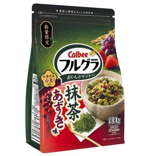Calbee卡乐比|限定抹茶口味红豆莓果饱腹燕麦片/代餐|600g【24.08.15】