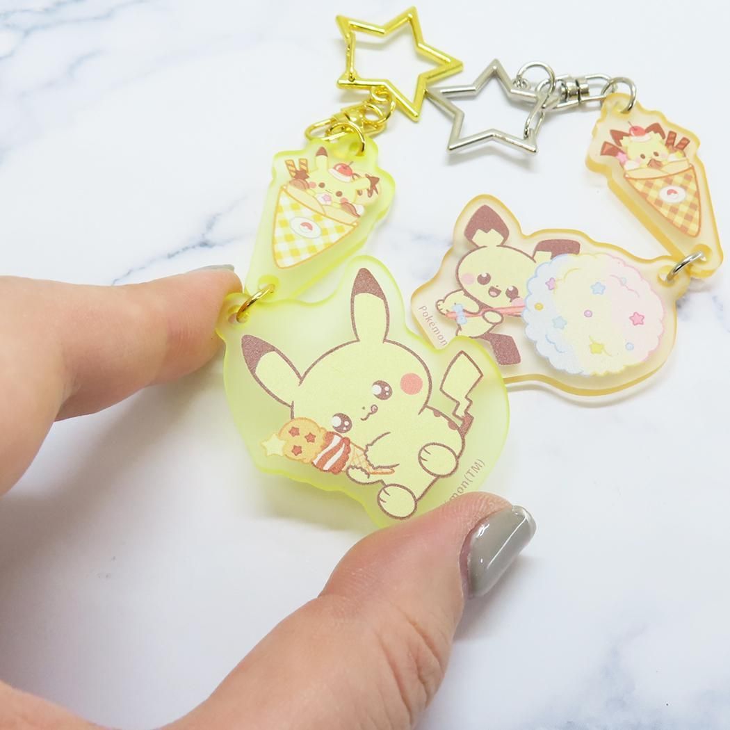 Pokemon|pokepeace甜点系列五角星钥匙扣2枚组|约H5.2 x W4.4cm