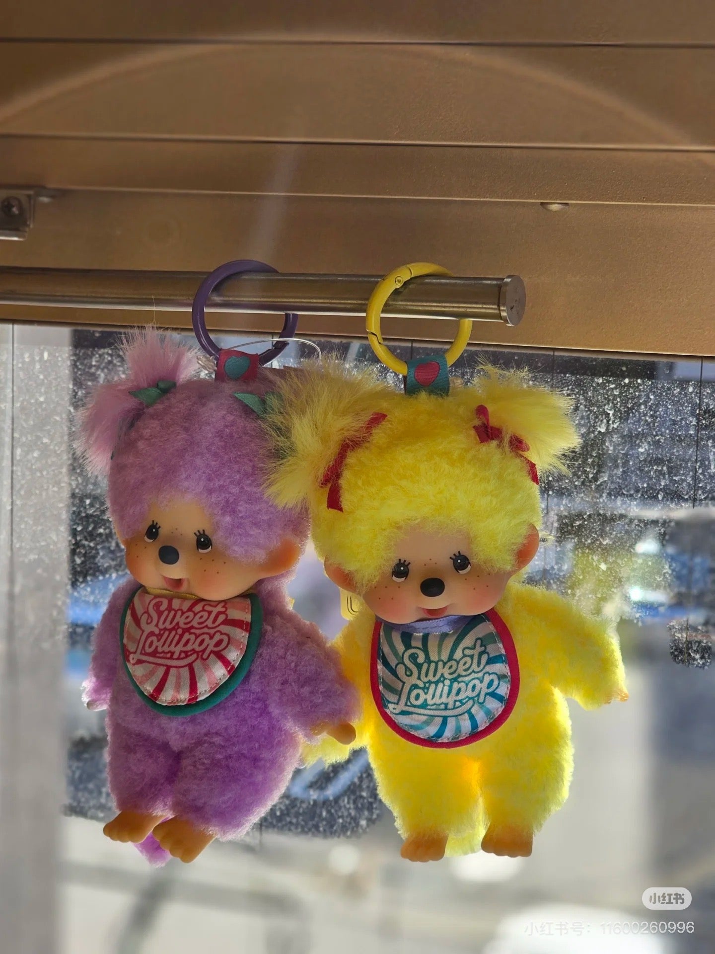 Monchhichi|Sweet Lollipop Mascot Holder /Plush Keychain|H16×W8.5×D5.5cm approx.