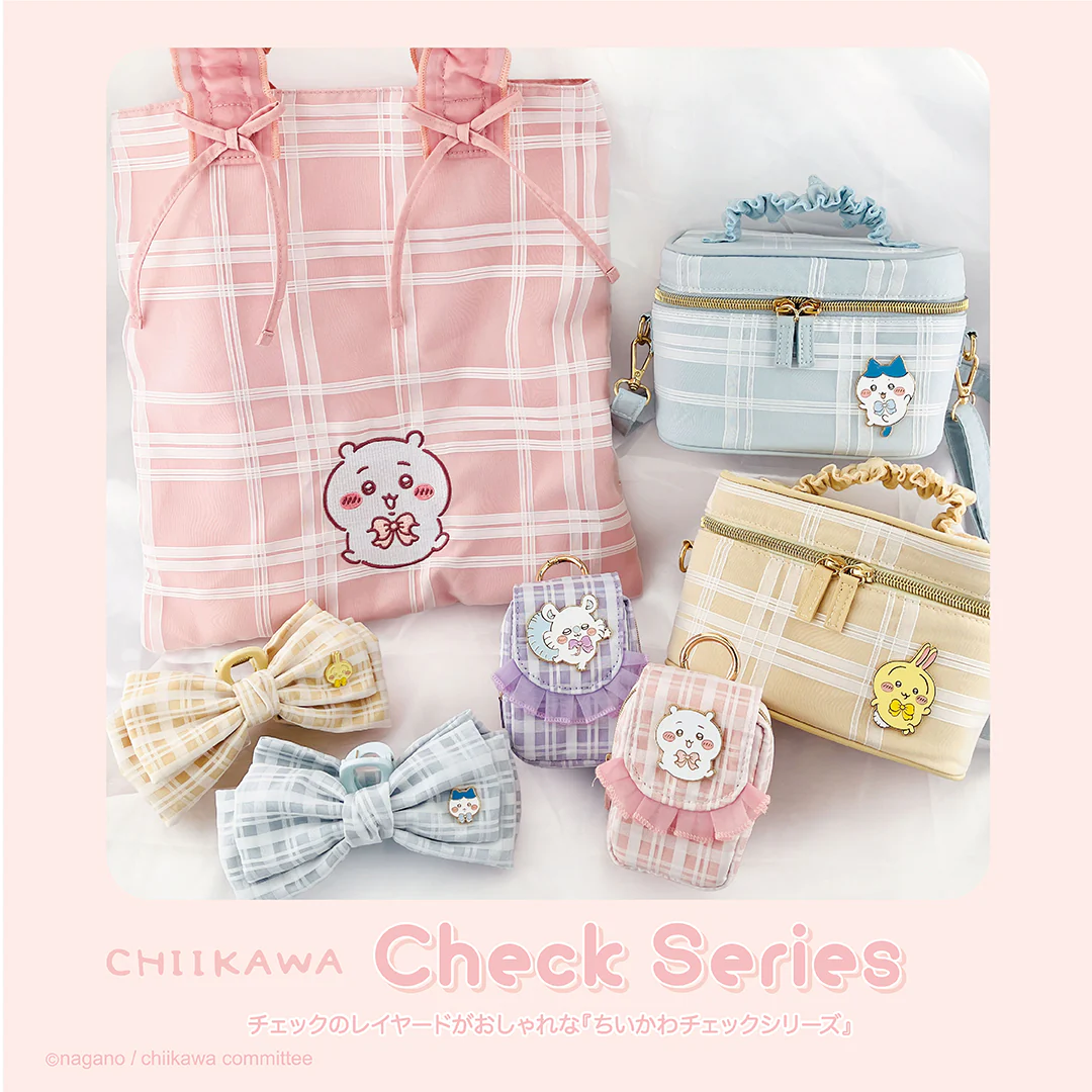 chiikawa|Check Series Ribbon Hair Clip|120×170mm approx.