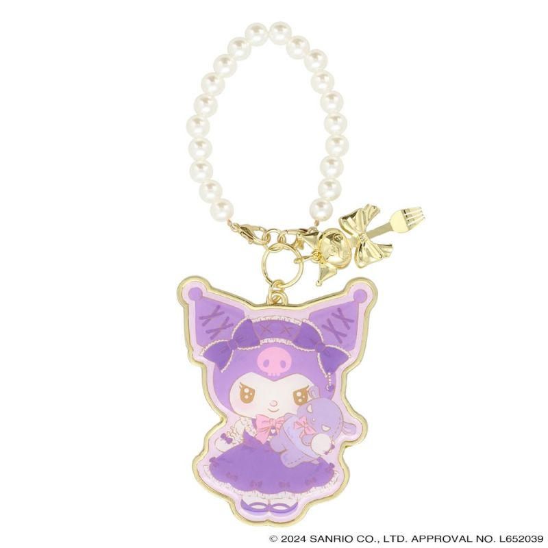 Sanrio|Lolita Kuromi Keychain/Keyring|8.3×0.2×6.5cm approx.