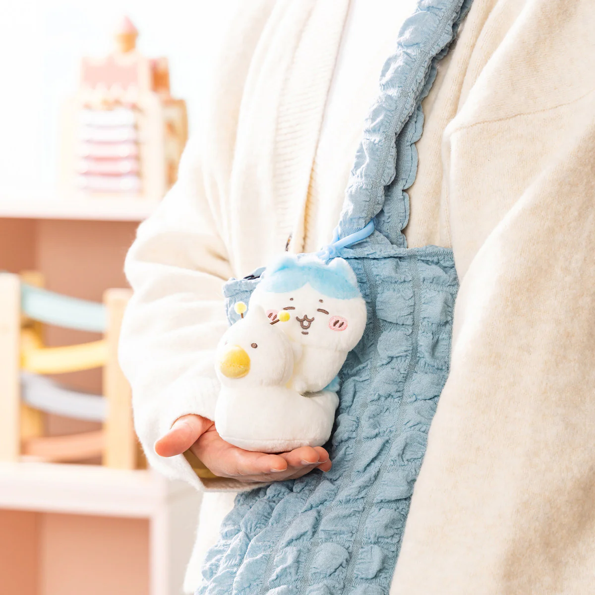chiikawa|Baby Potty Training Mascot Holder /Plush Keychain|120×90×80mm approx.