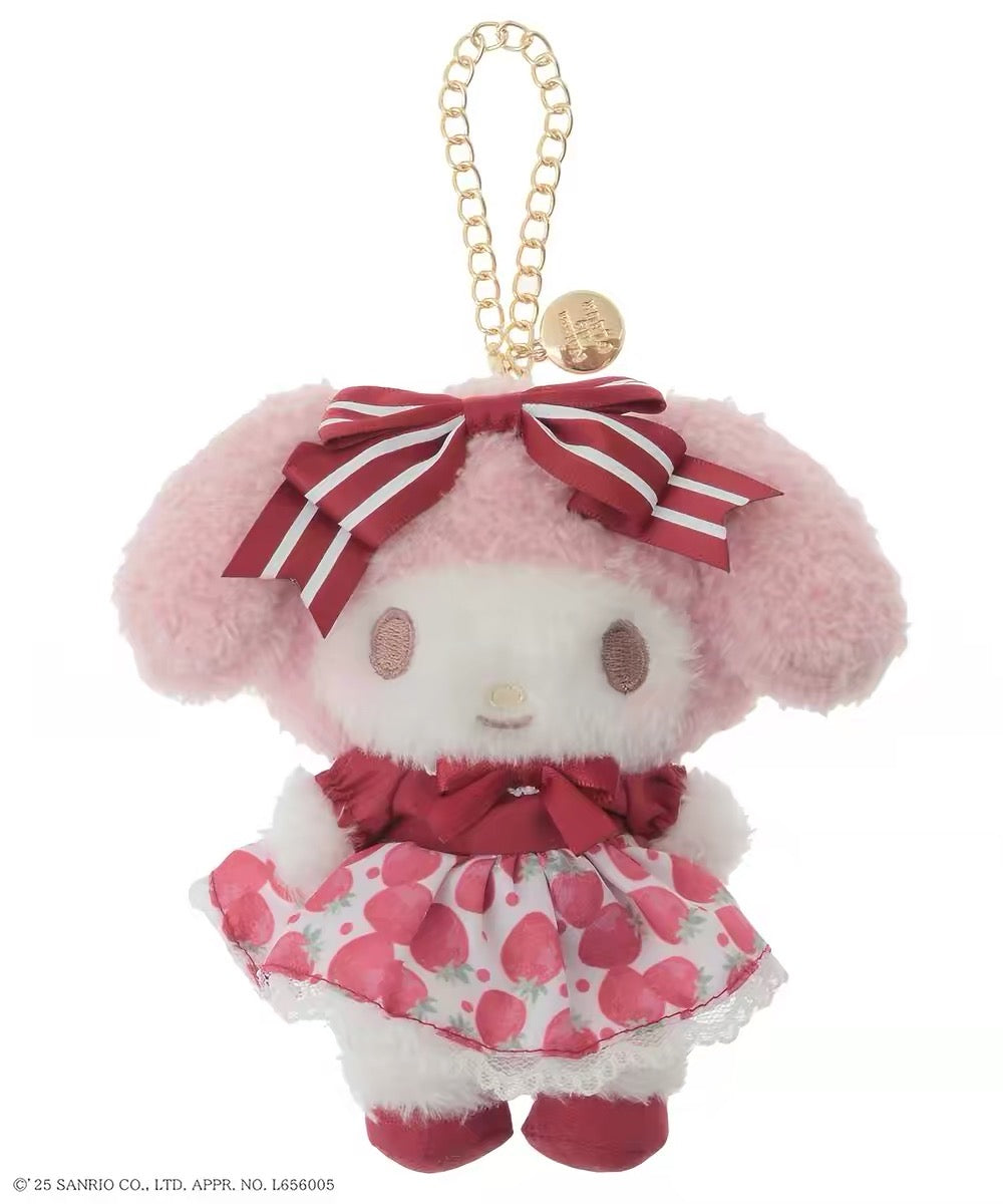 Sanrio|Maison de FLEUR (Strawberry Newspaper Collaboration Mascot Holder /Plush Keychain/mdf