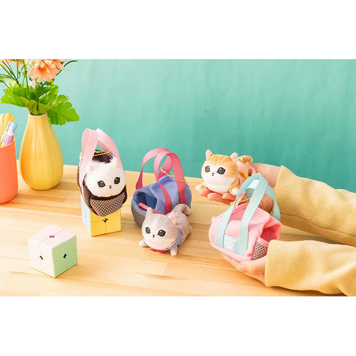 Mofusand| Nyanko Mascot with Outing Bag Mascot Holder /Plush Keychain|130×70×125mm approx.