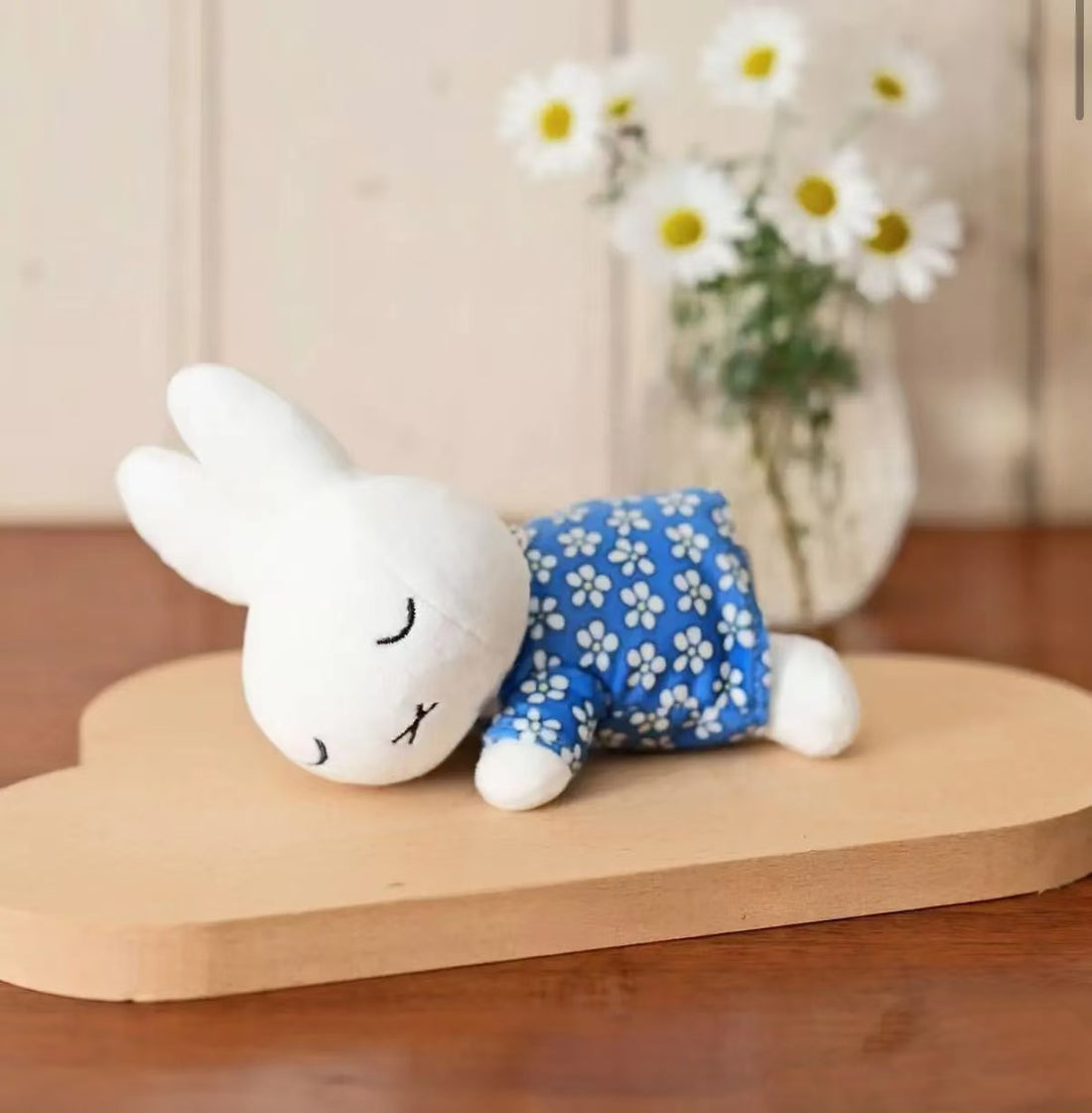 Miffy|Blue Dress collection-Sleeping Friend Plush Dolls/Plush Toy|W190 x H120 x D150mm approx.