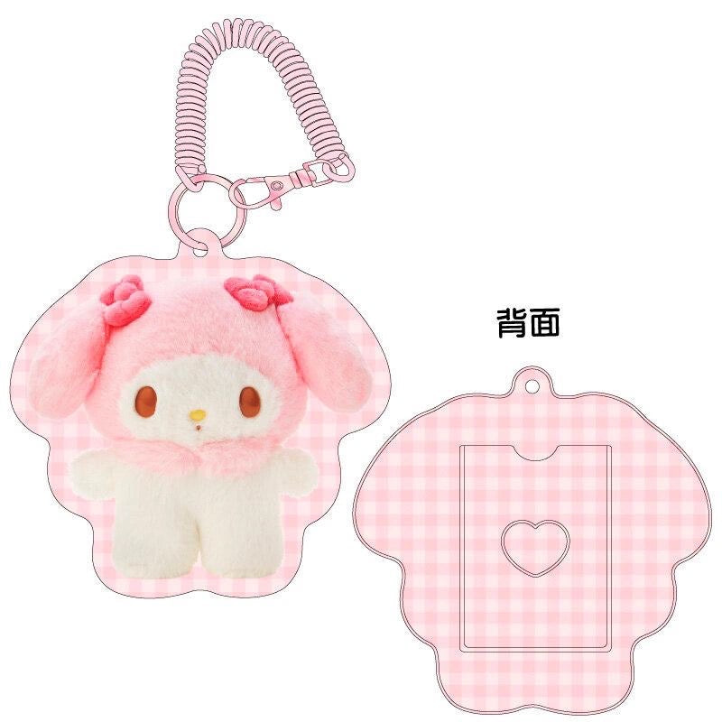 Sanrio|Character-shaped Pass Case - Pitatto Friends Photo多巴胺格纹系列可爱人物造型线圈便携式卡套|约17×1×13cm