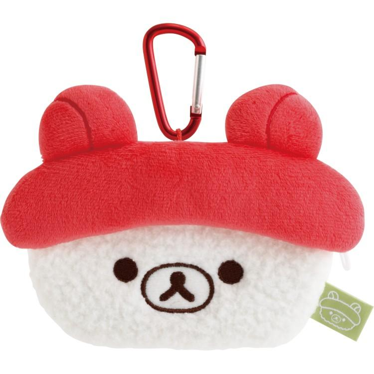 Rilakkuma| Anytime Sushi Tuna Mini Plush Pouch with Carabiner|100×140×20mm approx.