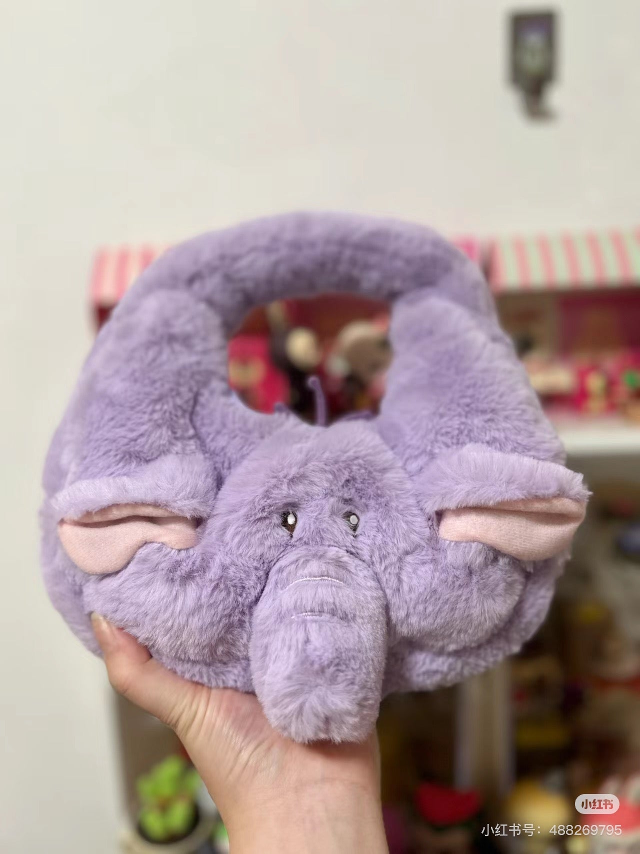 Disney SH|萌动秋日毛茸茸大脸手提包/软绵绵超好摸