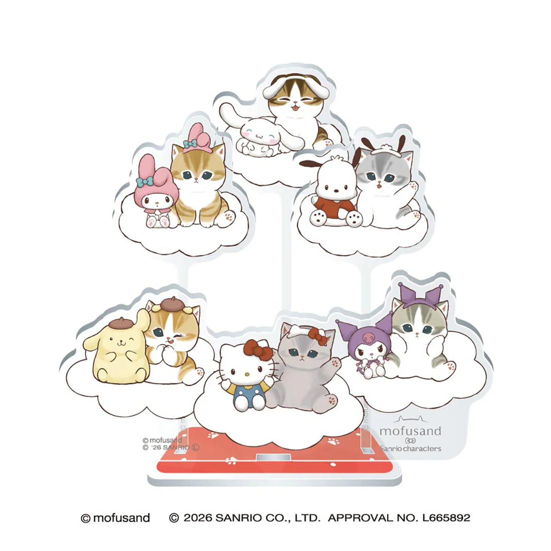 Mofusand|Sanrio Characters 2-Way Pickril Stand|H148 x W141 x D3mm approx.