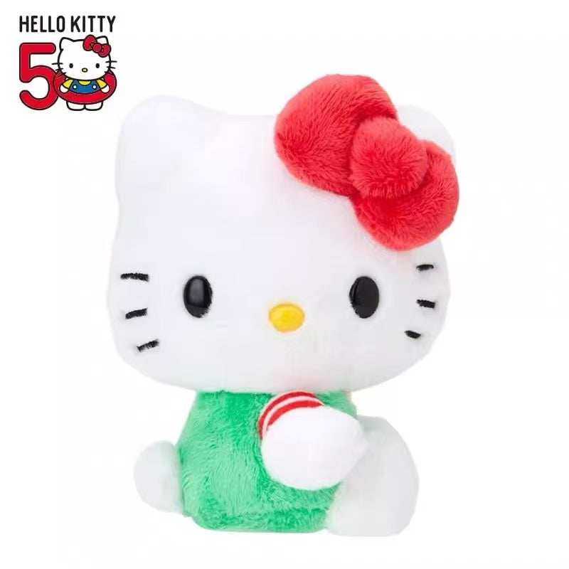 HelloKitty凯蒂猫|Sanrio Hello Kitty 50th Anniversary50周年限定缤纷24色colors毛绒玩偶/公仔 |约12.5 x 9.8 x 15 cm