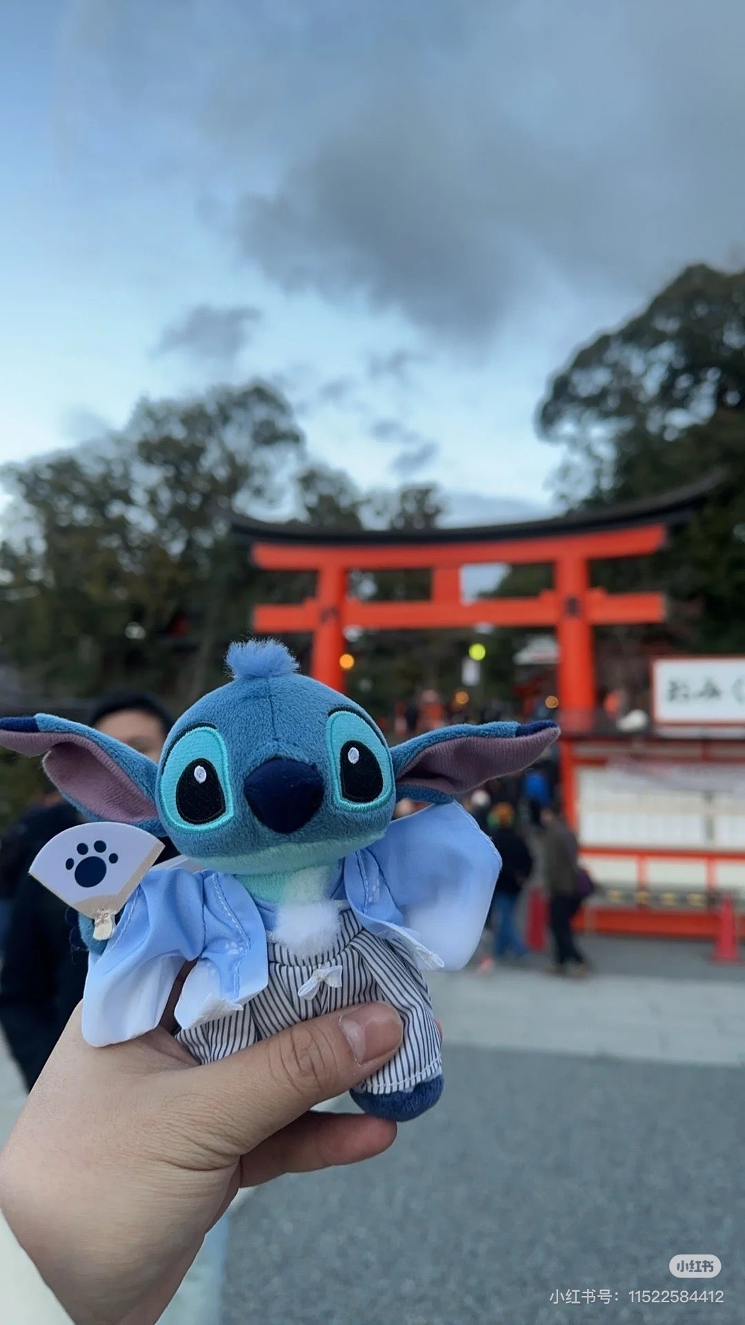 Disney|Mickey Minnie Donald Stitch Baymax Kimono Keychain和服系列毛绒玩偶钥匙扣挂件/包挂|約 H13 x W15 x D7(cm))