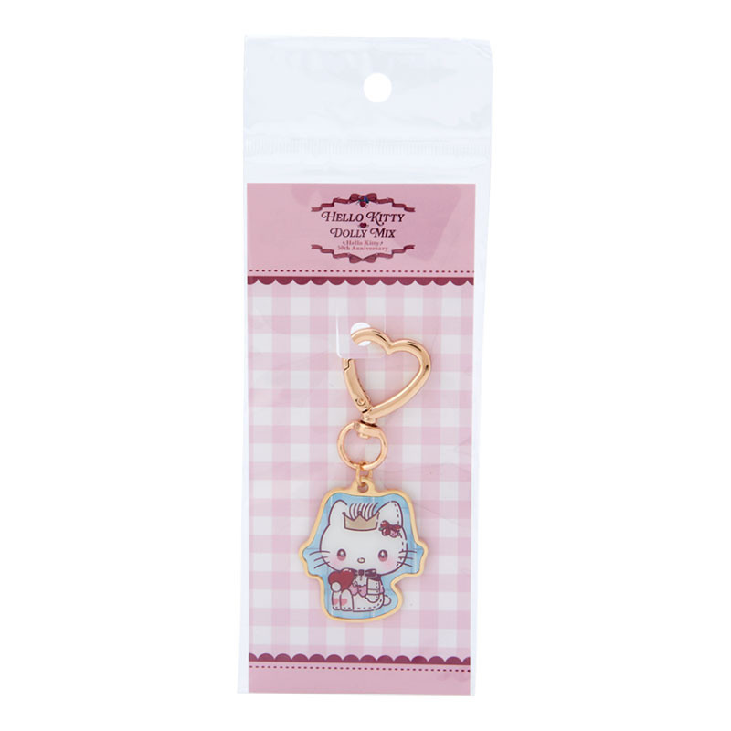 Sanrio|Hello Kitty x Dolly Mix Metal Keychain/Keyring | 3.8×0.2×4.2cm approx.