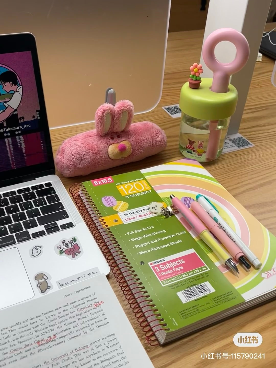 Gladly gladee|粉兔兔笔袋/收纳袋